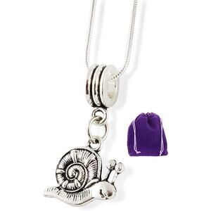 Snail with Shell and Eyes Snake Chain Necklace